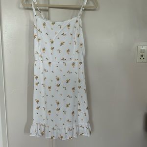 Hollister Midi Floral White Dress